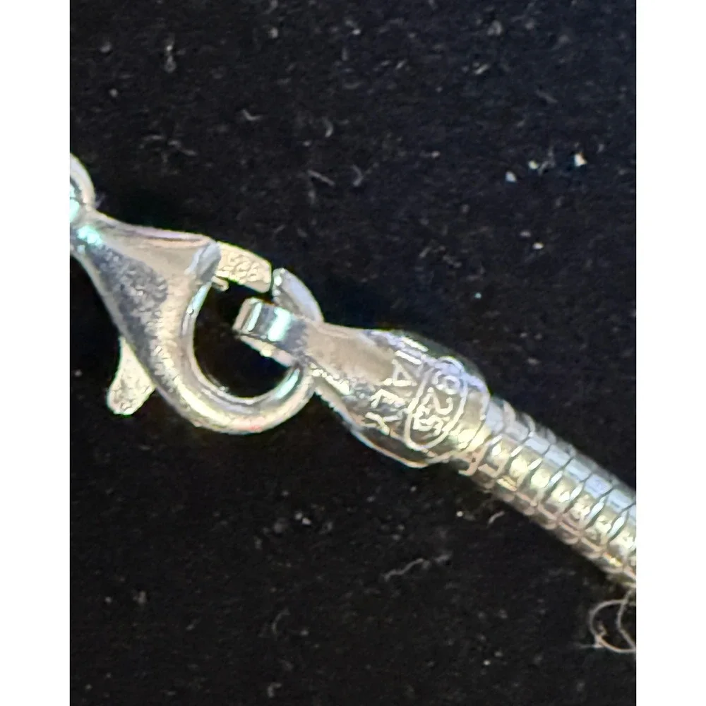 Italy 925 Sterling Silver Snake Chain Bracelet 7